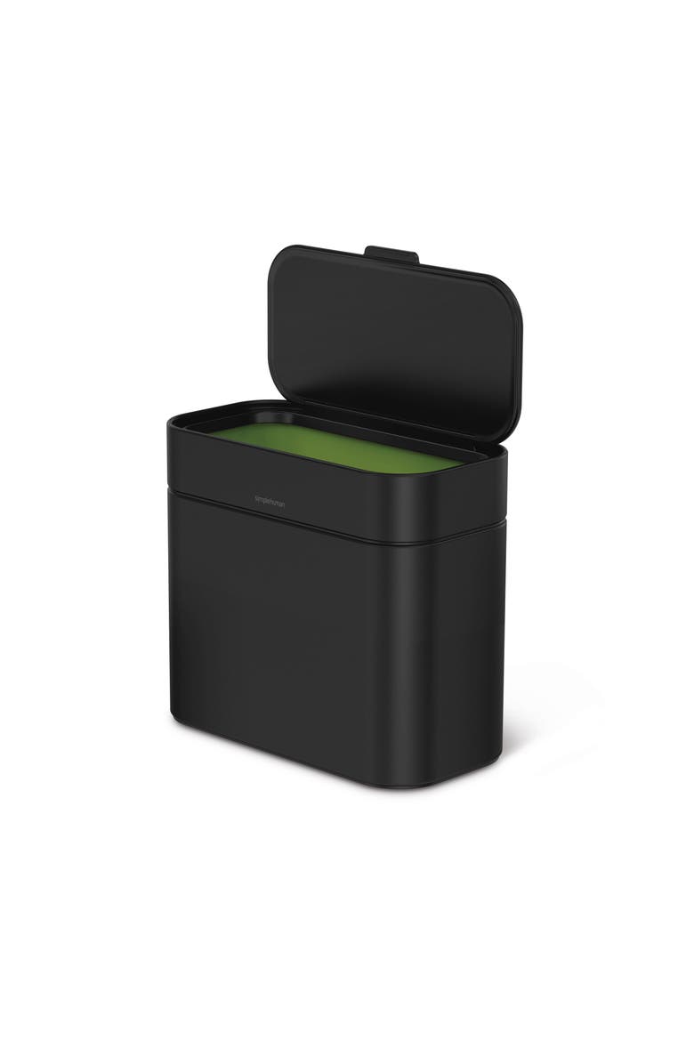 simplehuman 4L compost caddy, Alternate, color, Matte Black