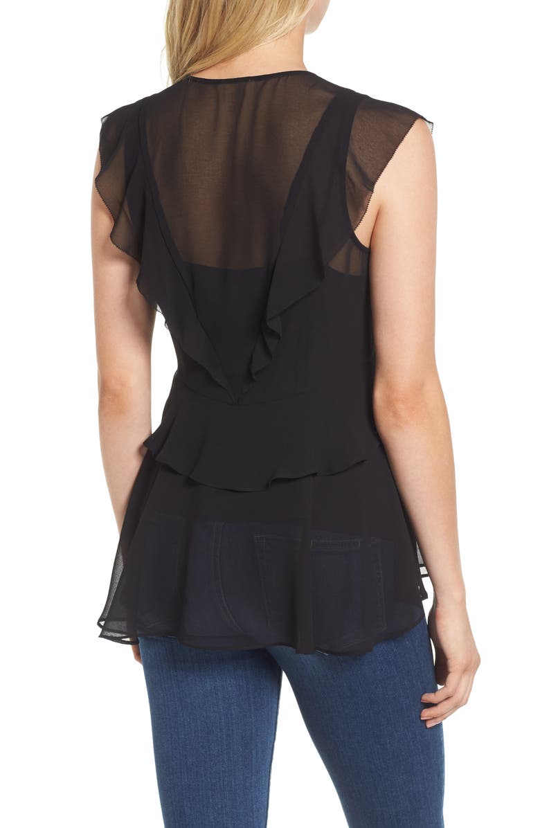 Chelsea28 High/Low Chiffon Top, Alternate, color, 