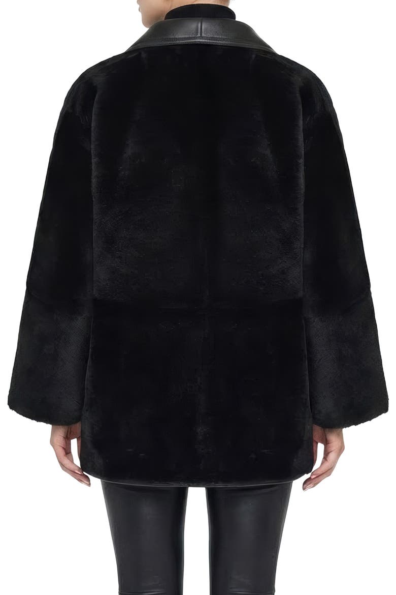 Reversible Genuine Shearling Jacket, Alternate, color, Black