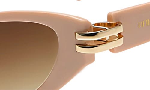 Fifth & Ninth Story 69mm Oversize Polarized Cat Eye Sunglasses In Rose Beige/brown