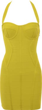 HOUSE OF CB The Sculpt Halter Neck Bandage Minidress