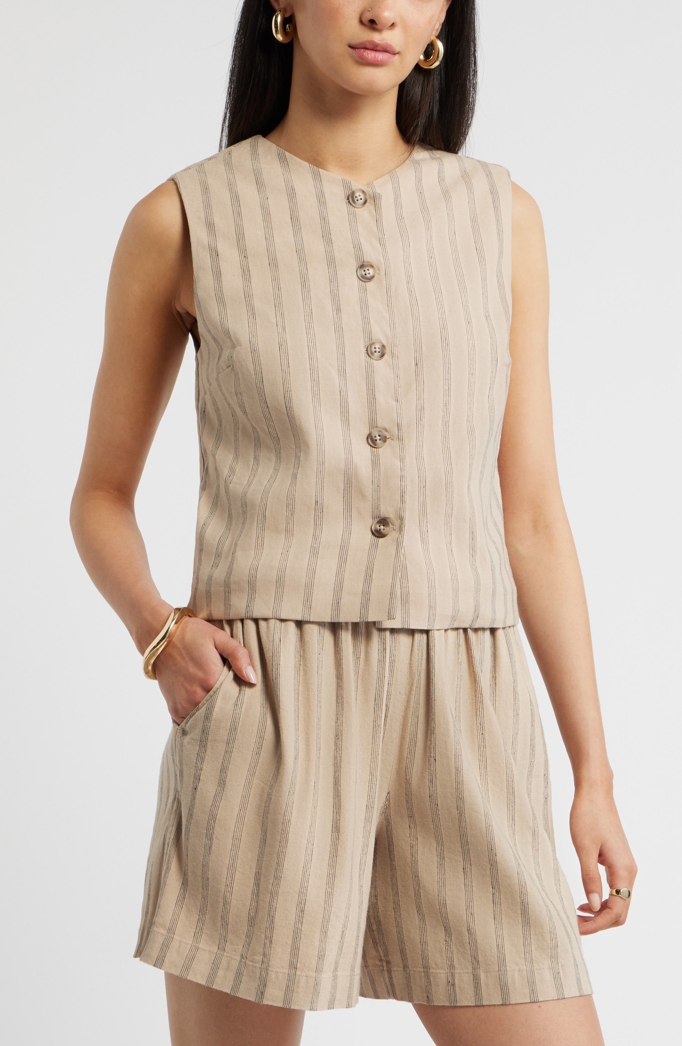 selected TAN- BLACK SONJAY STRIPE