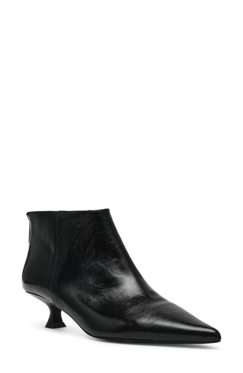 Women fashion patent leather booties