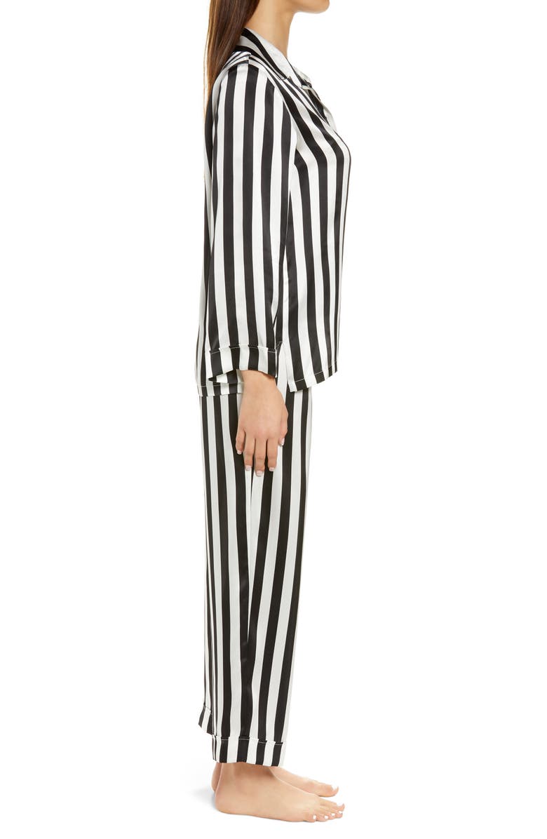 Papinelle Stripe Silk Pajamas, Alternate, color, 