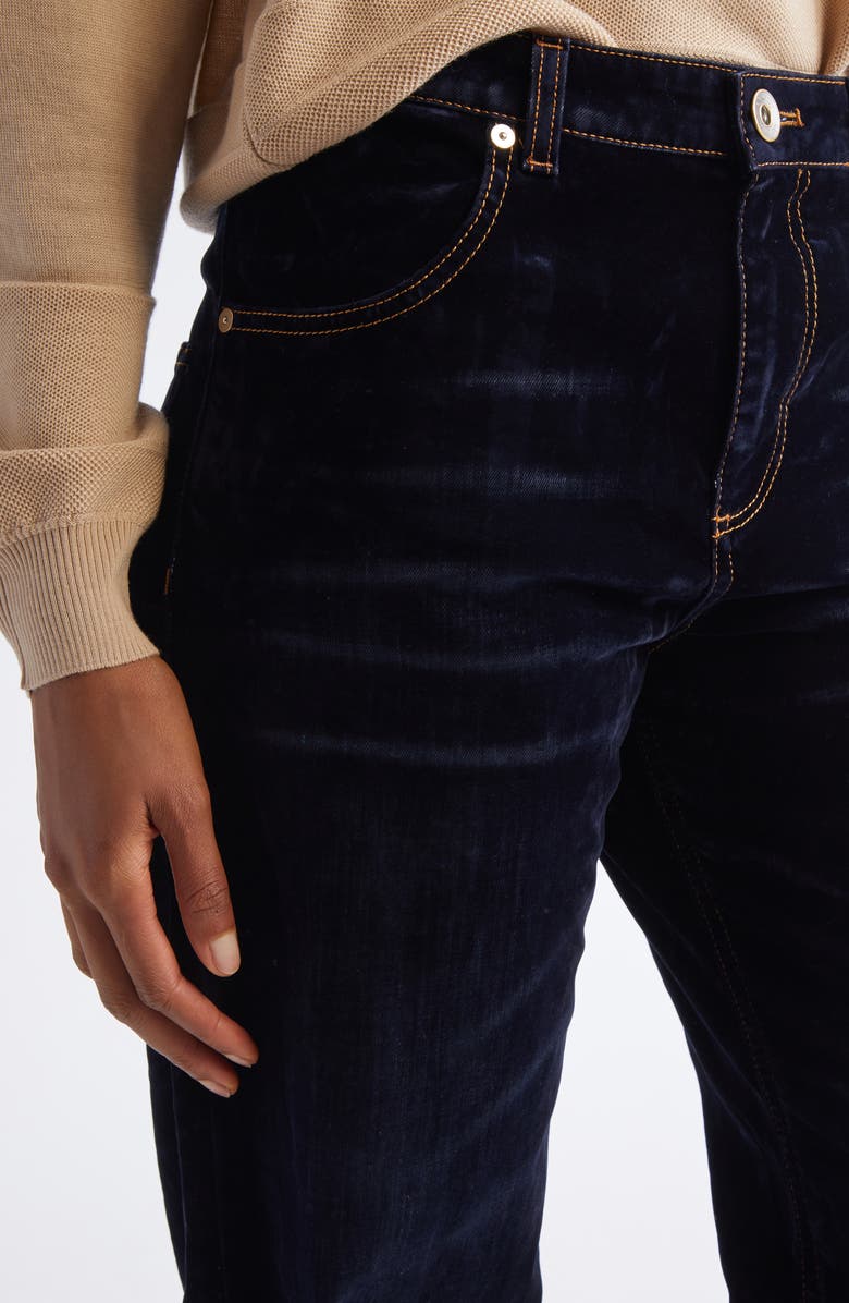 Eleventy Flocked Denim Flare Leg Jeans, Alternate, color, 11 Blue