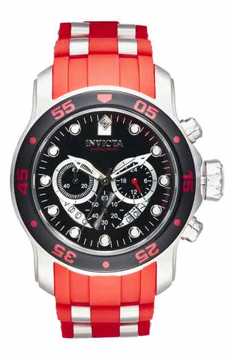 INVICTA Pro Diver Silicone Strap Chronograph Watch, 48mm