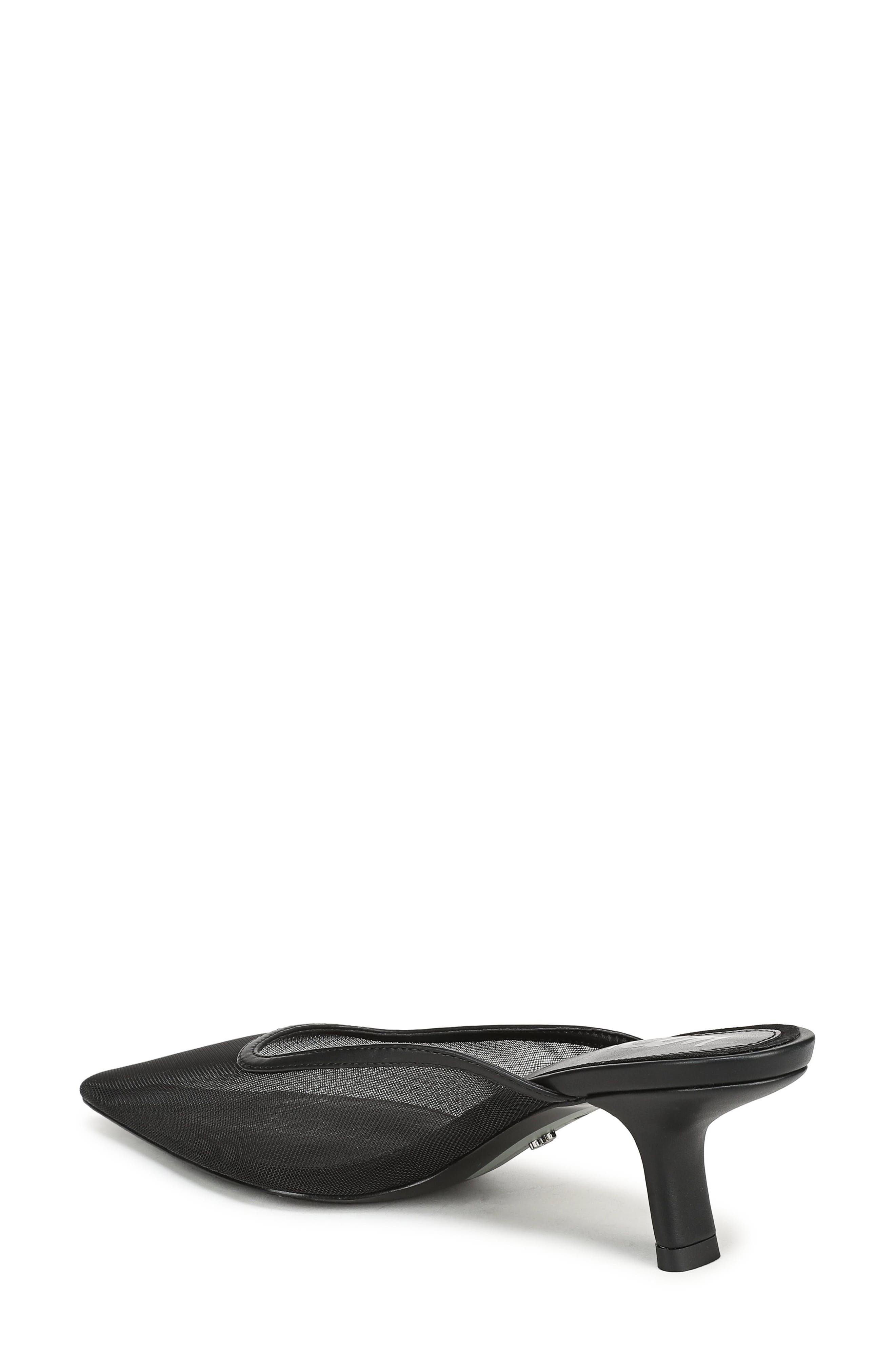 Brandy Mesh Pointed Toe Mule, Alternate, color, BLACK