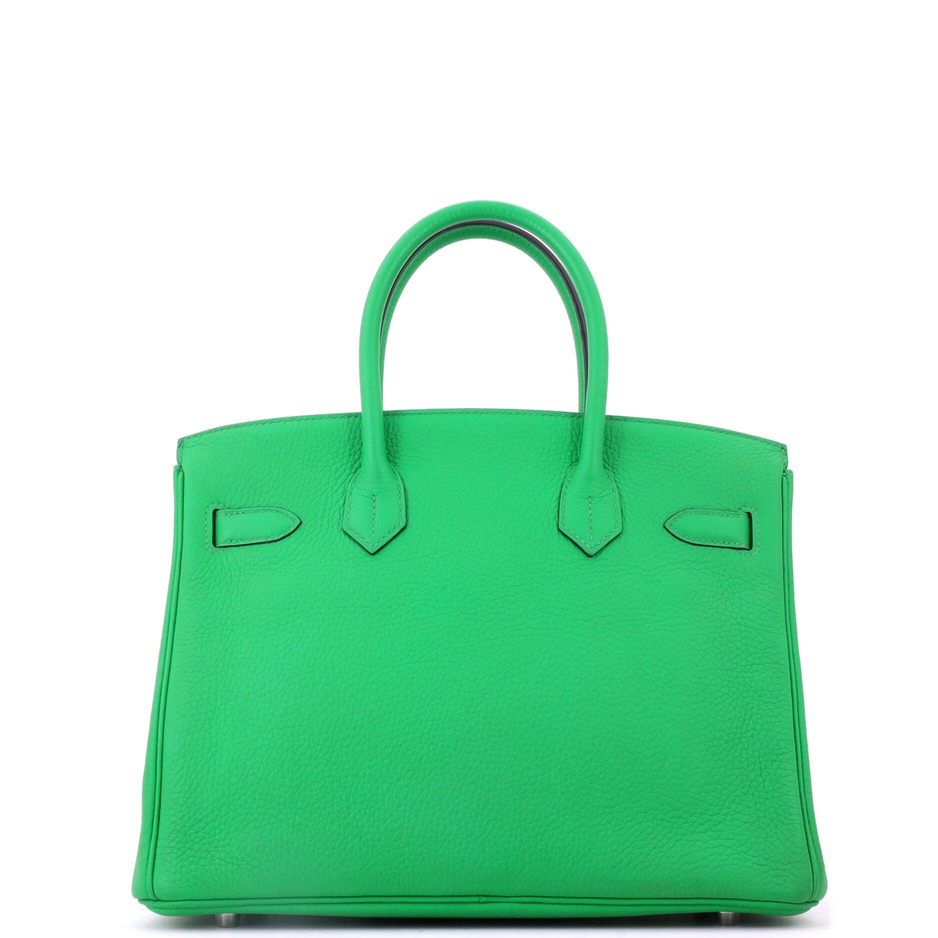 Birkin Handbag Green Clemence with Palladium Hardware 30, Alternate, color, Green