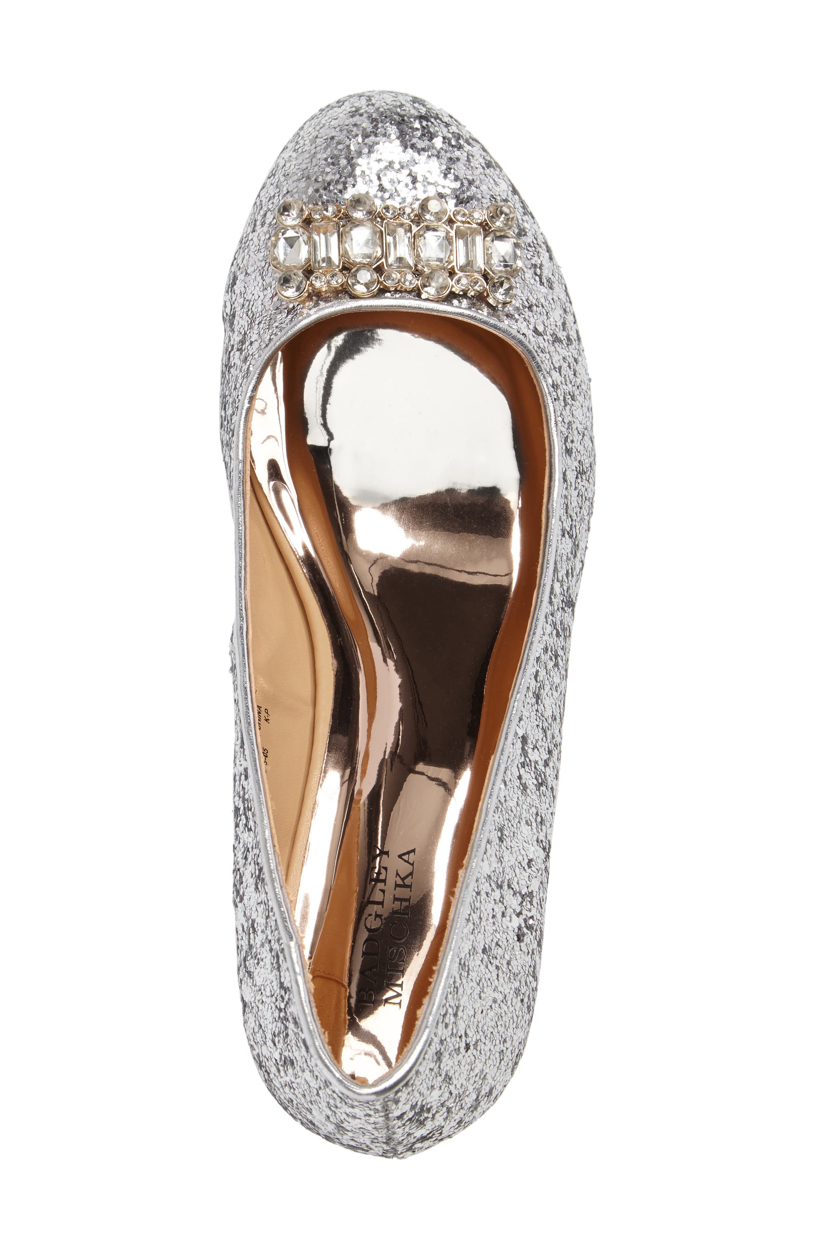Badgley Mischka Starlett Adorb Pump, Alternate, color, SILVER