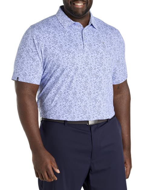 Big & Tall Micro Chevron Print Polo Shirt