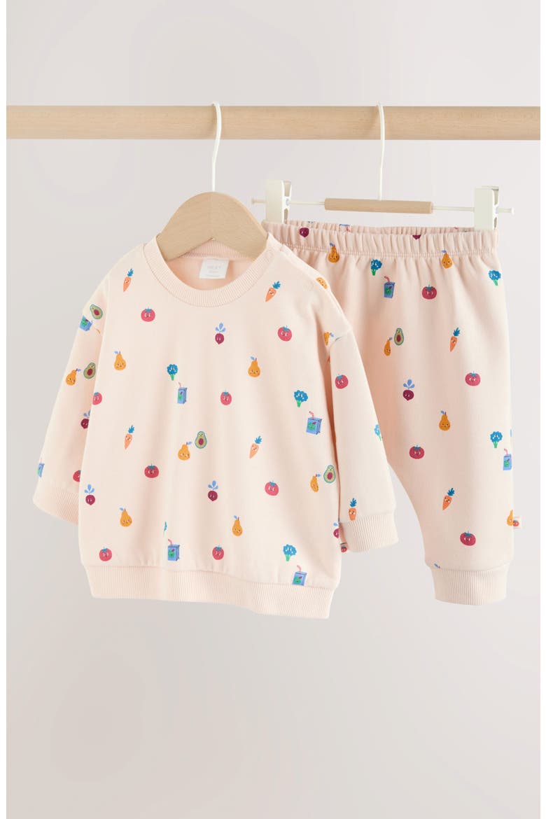 Kids' Veggie Print Sweater & Jogger Set, Alternate, color, NEUTRAL