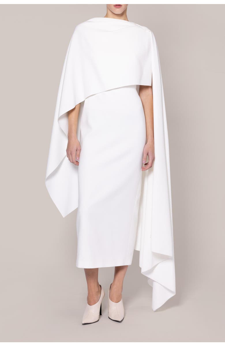 Roksanda Demetria Crepe Bridal Dress, Alternate, color, Ivory