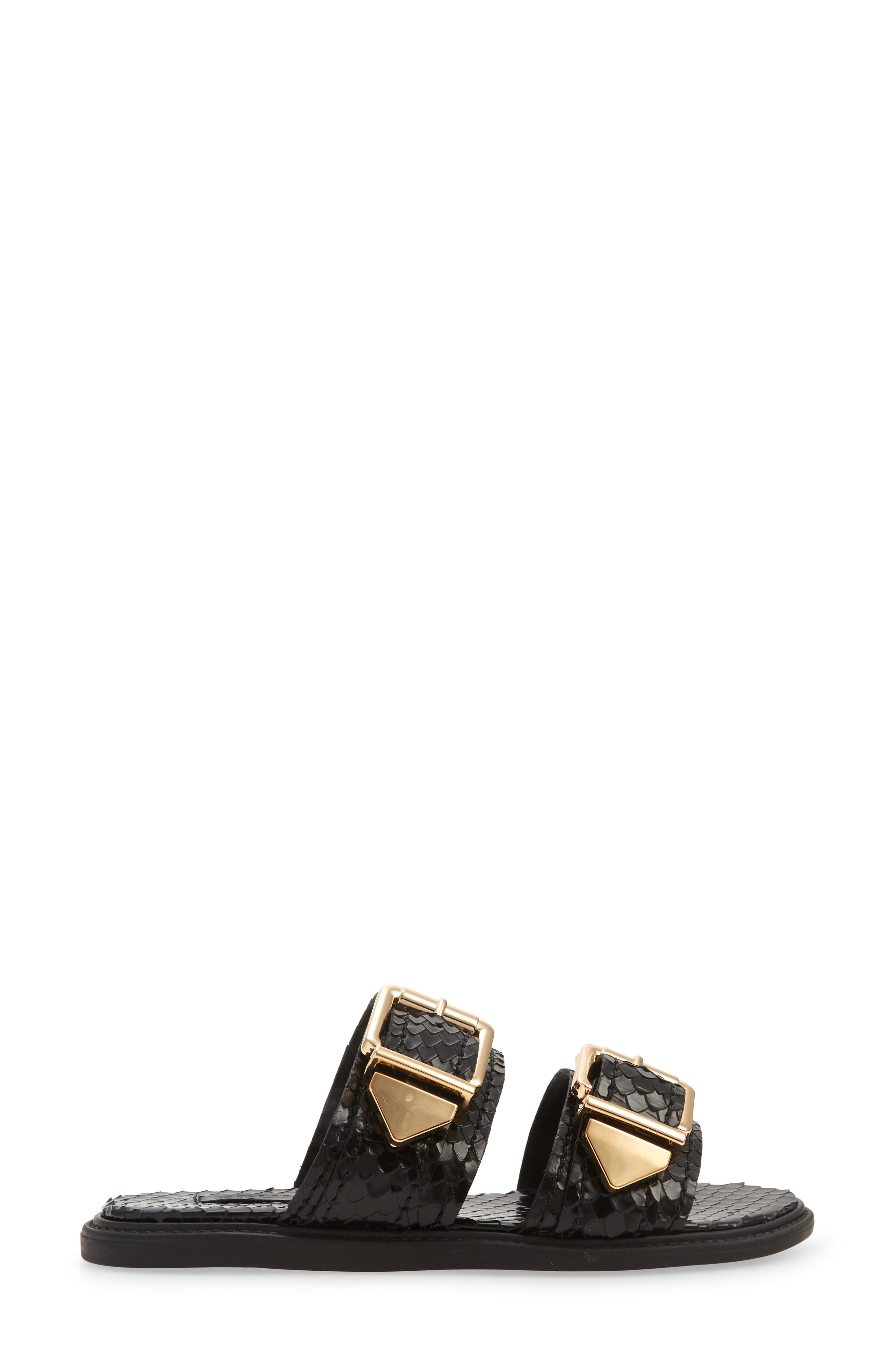 Schutz Shina Buckle Slide Sandal, Alternate, color, 