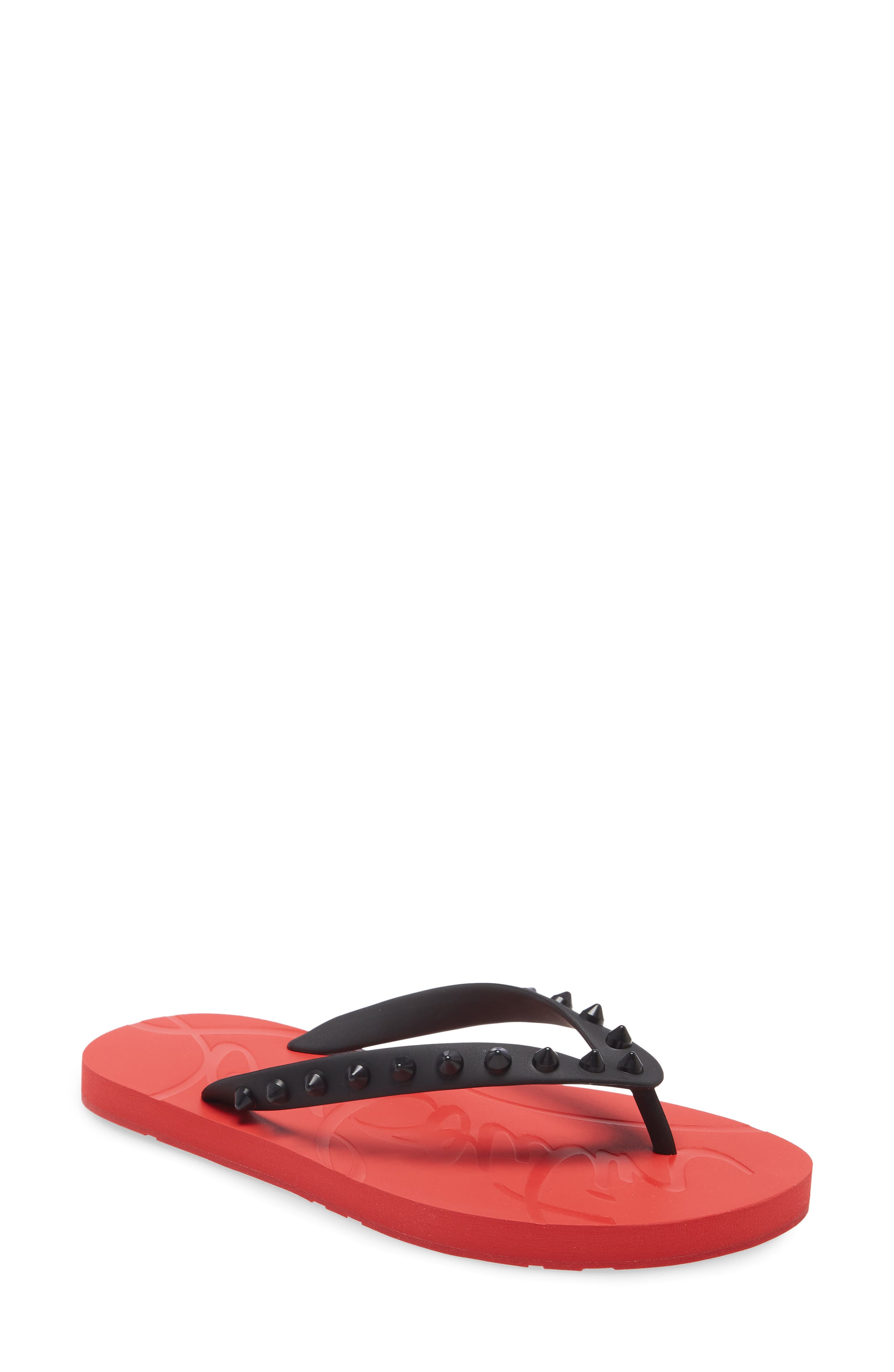 Christian Louboutin Loubi Flip Flop, Main, color, 