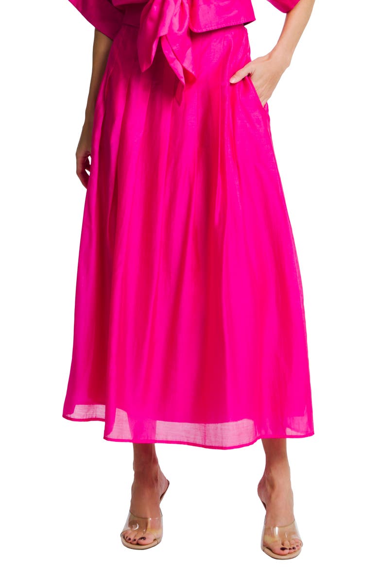 Pheona A-Line Midi Skirt, Alternate, color, PINK