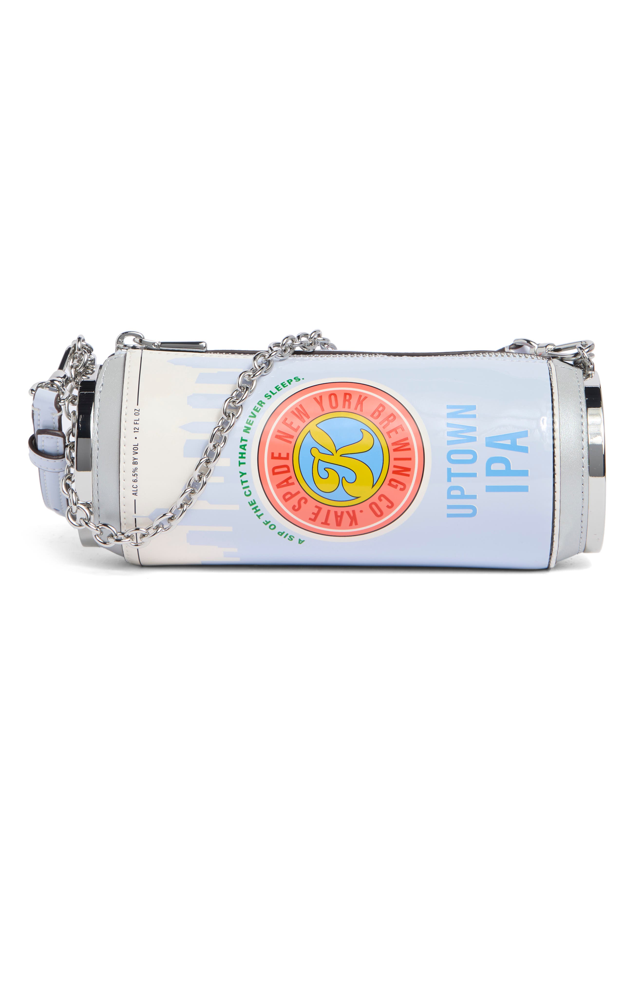 Snack Time Shiny Metallic Leather Canteen Bag, Main, color, METALLIC MULTI