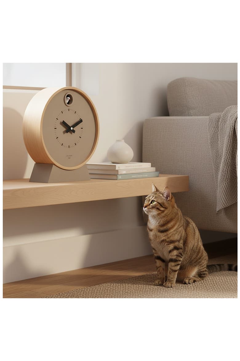 Dot Cuckoo Clock, Alternate, color, TAUPE