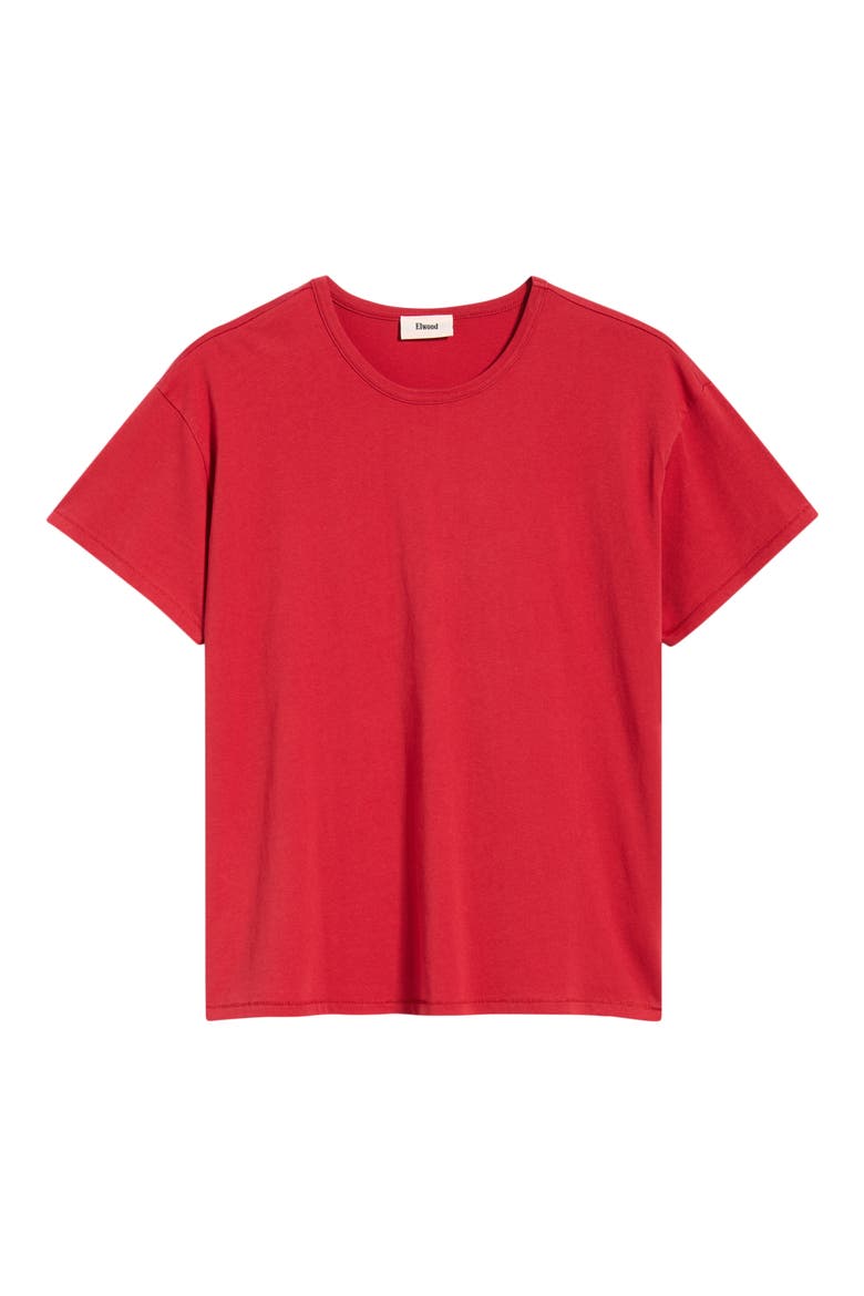 Crop Cotton T-Shirt, Alternate, color, RED