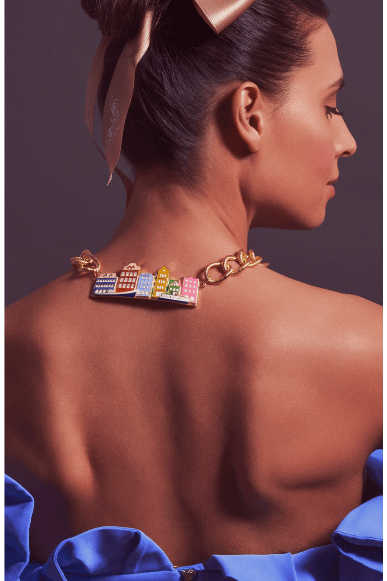 Willemstad Necklace, Alternate, color, Gold / Multi-Color