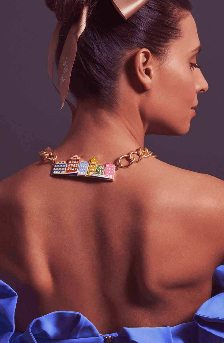 Samantha Siu - New York Willemstad Necklace, Alternate, color, Gold / Multi-Color