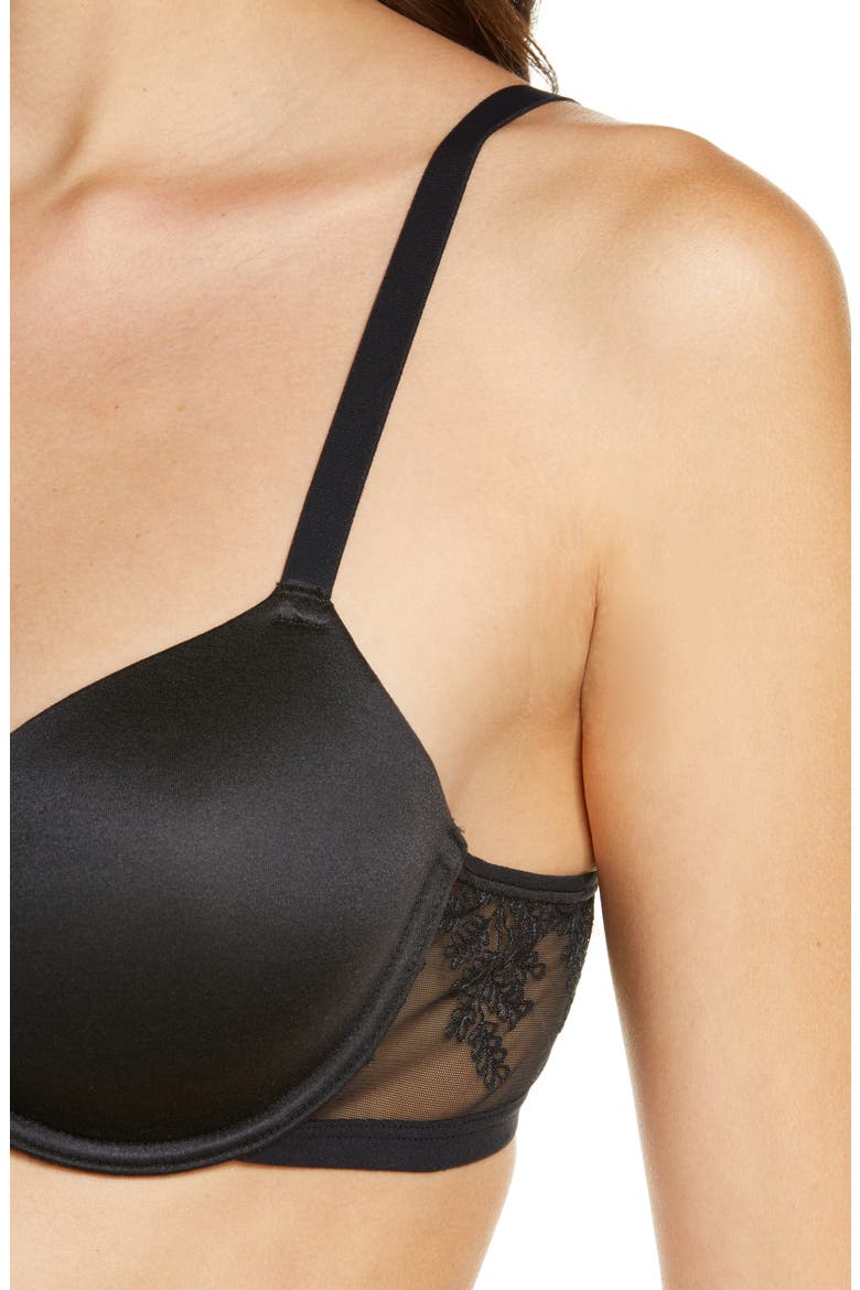 Frame Underwire Contour Bra, Alternate, color, BLACK