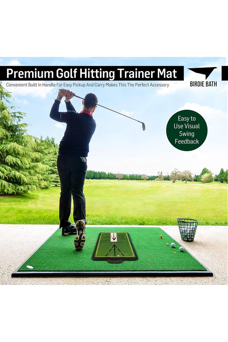 Birdie Mat Pro Golf Swing Trainer, Alternate, color, Green