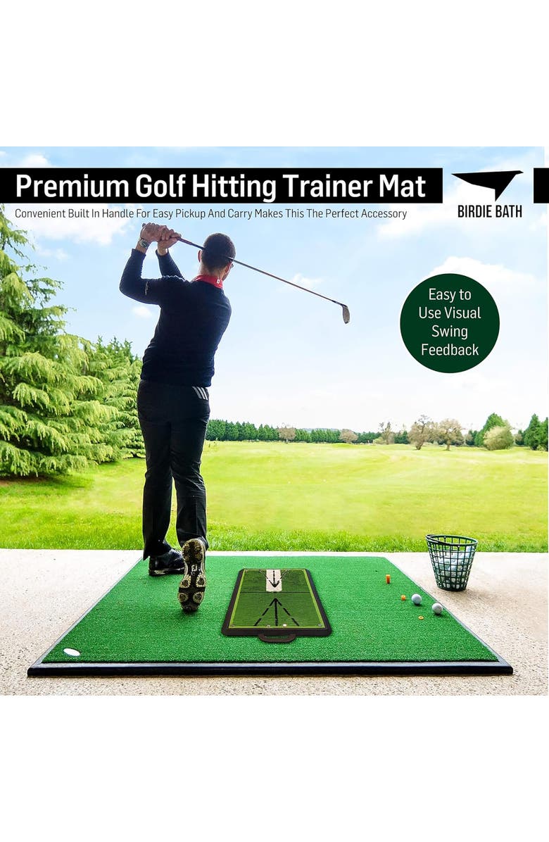 Birdie Bath Birdie Mat Pro Golf Swing Trainer, Alternate, color, Green