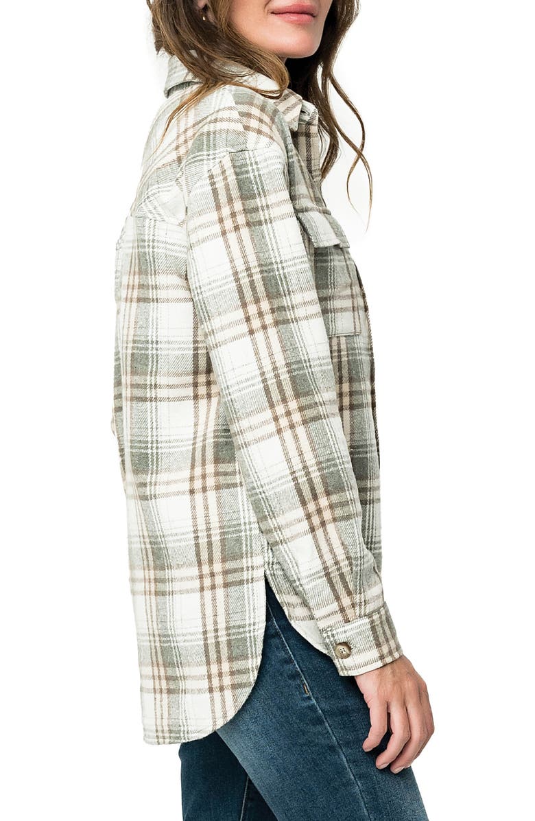 GIBSONLOOK Plaid Patch Pocket Shacket, Alternate, color, 