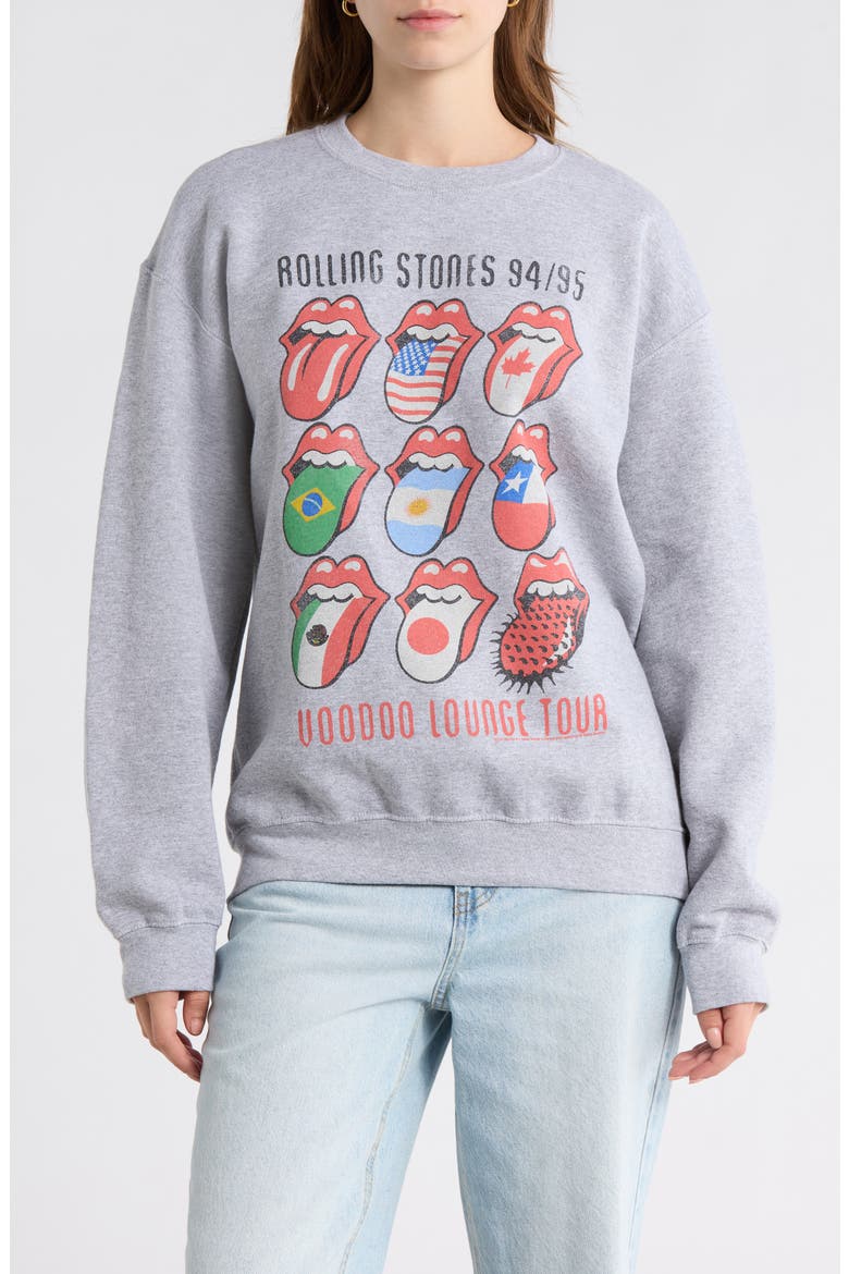 Voodoo Lounge Tour Hot Lips Graphic Sweatshirt, Main, color, SPORT GREY