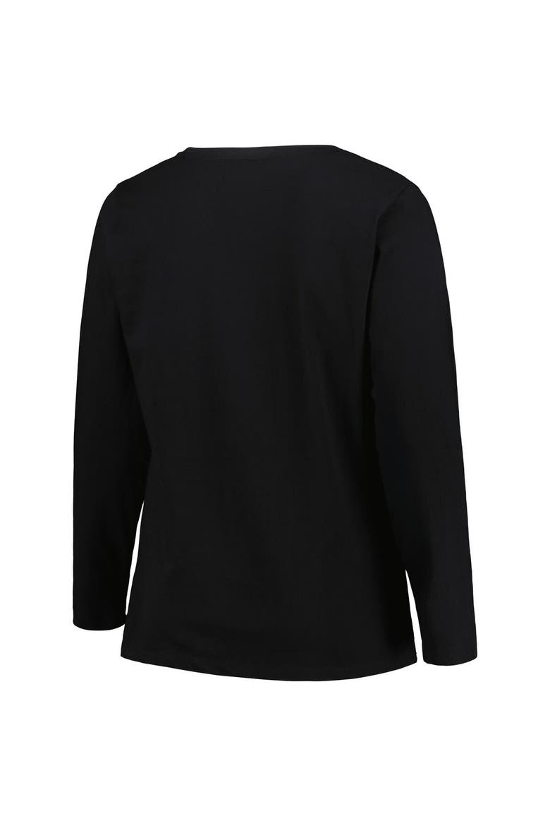 Women's Profile Black Florida Gators Plus Size Arch Over Logo Scoop Neck Long Sleeve T-Shirt, Alternate, color, Black