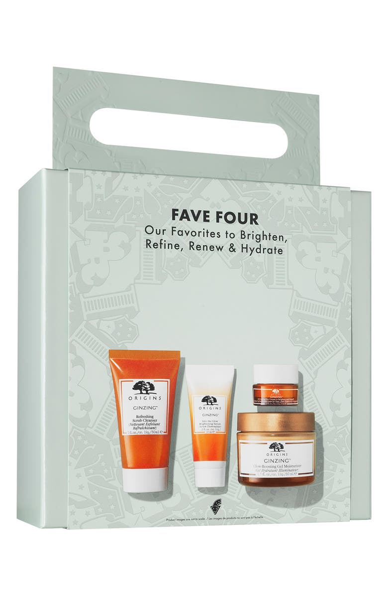 Origins Fave Four: Brighten, Refine, Renew & Hydrate Set USD $77 Value, Alternate, color, 