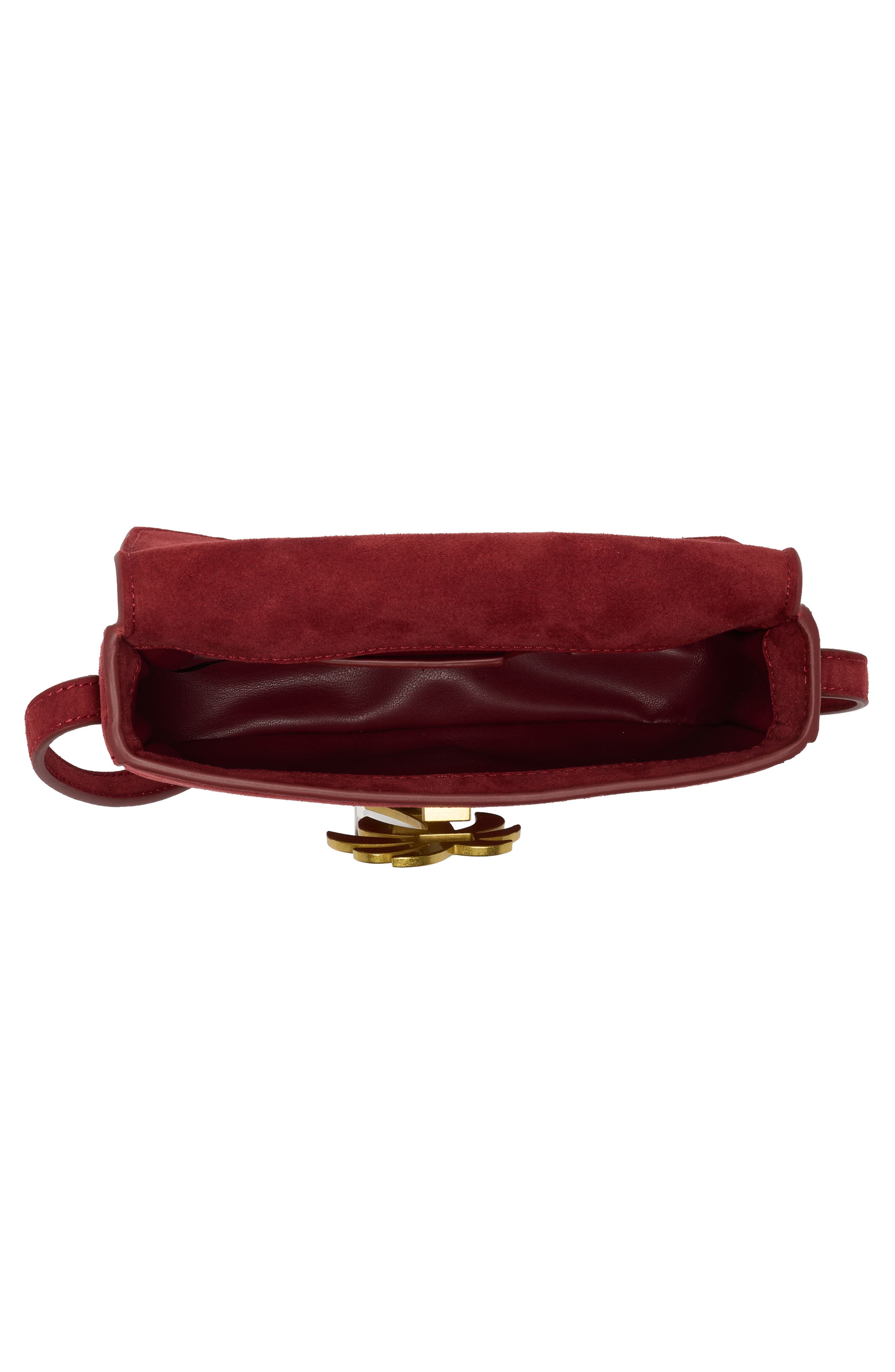 Small Palm Suede Crossbody Bag, Alternate, color, MERLOT