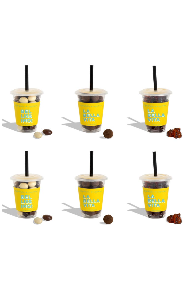 6-Piece Assorted Mini Coffee Cup Candy Set, Main, color, NO COLOR