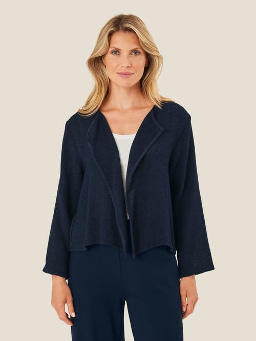 Masai Copenhagen Majulitta Open Front Long Sleeve Jacket In Blue