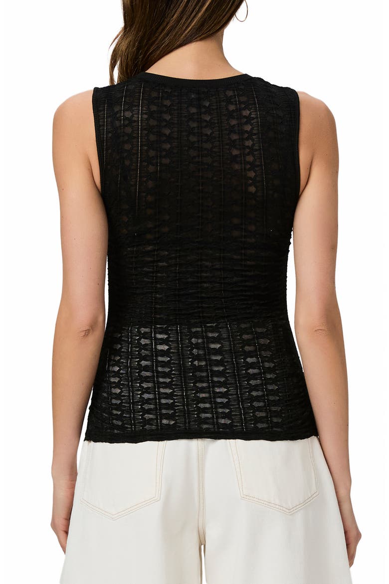Aela Sheer Mesh Embroidered Tank, Alternate, color, BLACK