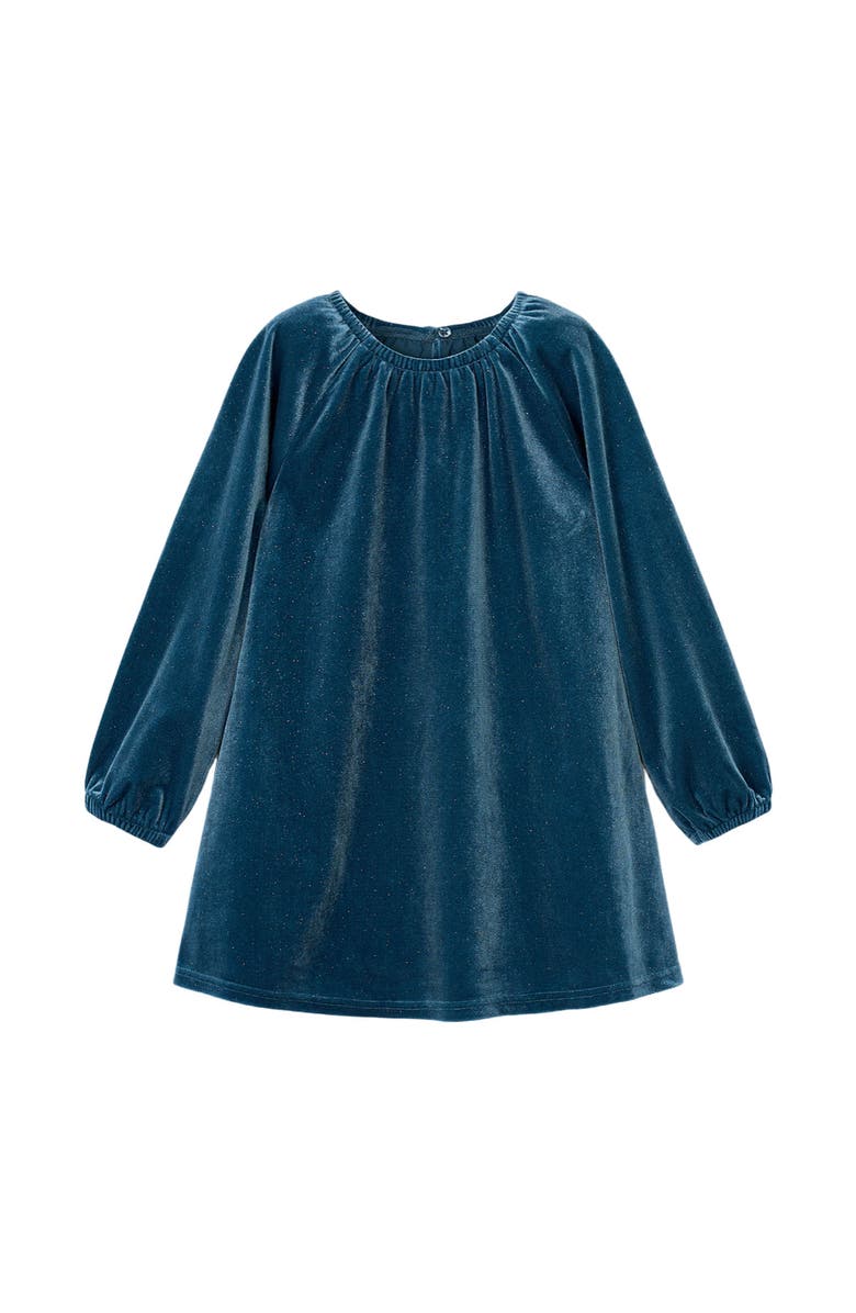 Mayoral Velvet Dress, Main, color, Ocean