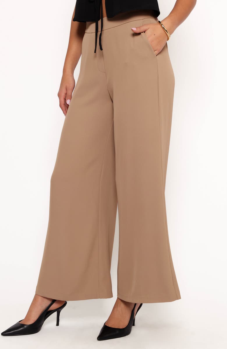 Petal & Pup Laila Wide Leg Crop Pants, Main, color, Taupe