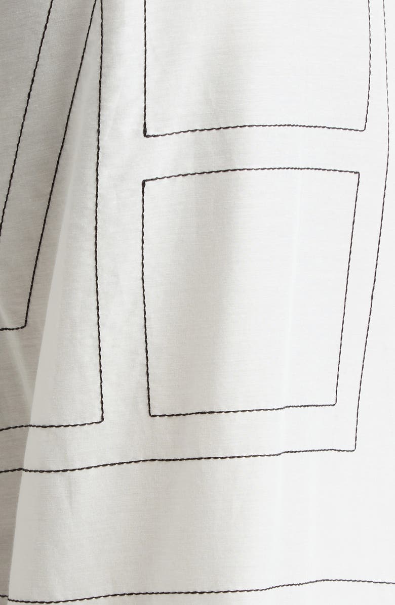 TOTEME Monogram Embroidered Pull-On Pants, Alternate, color,