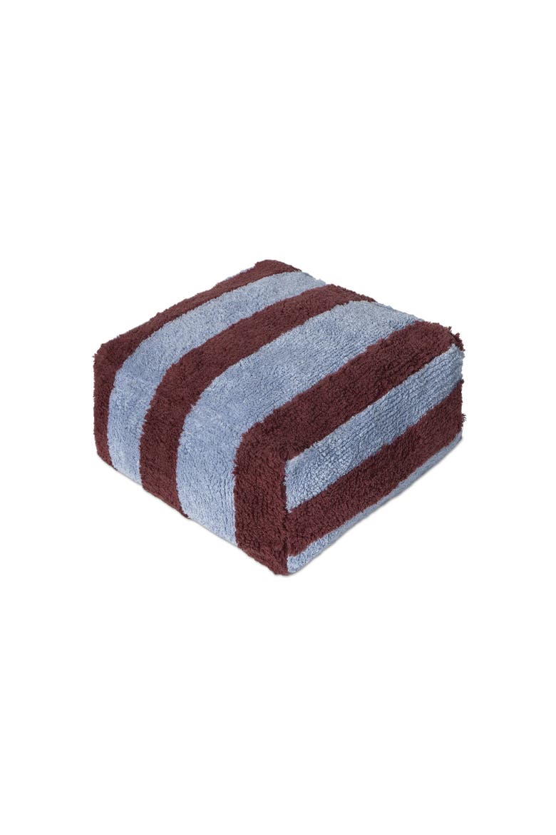 Pouf Lines, Alternate, color, Blue, Burgundy