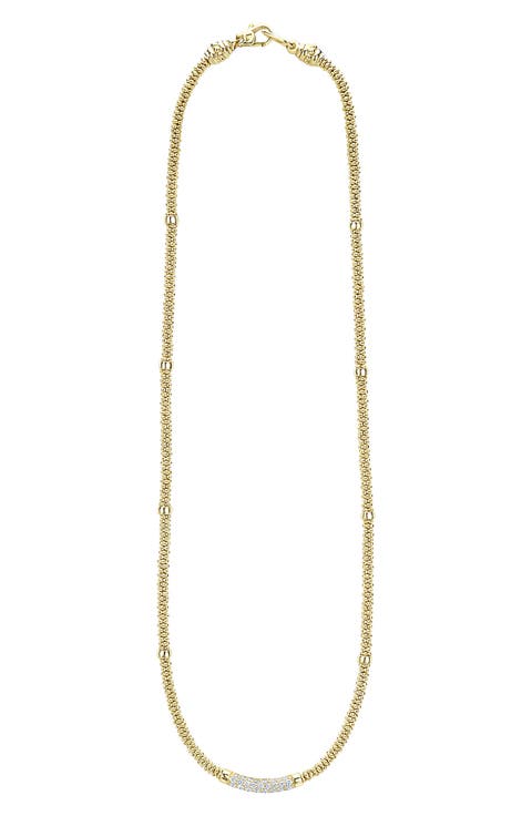 Caviar Pavé Diamond Rope Necklace