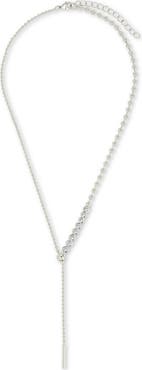 Sterling Forever Nella Delicate Cubic Zirconia Lariat Necklace
