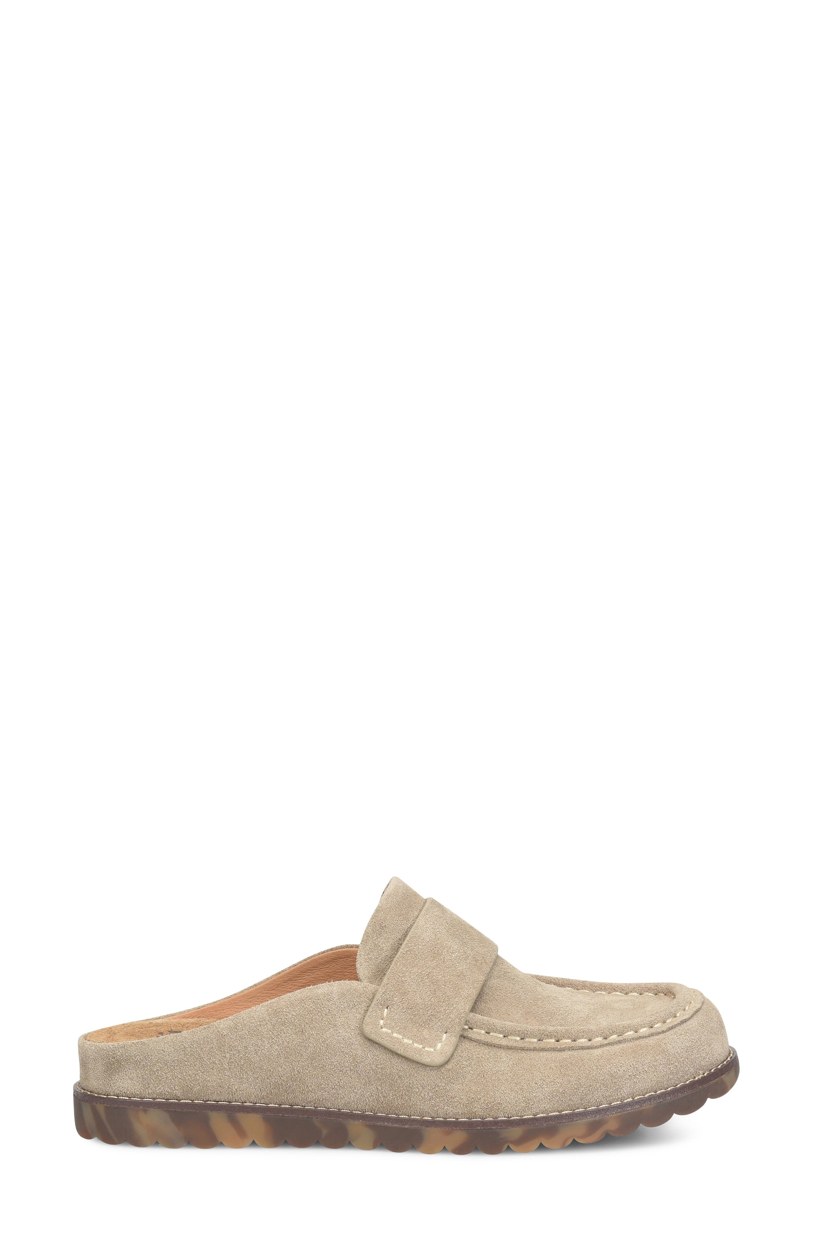 Alicia Leather Flat Mule, Alternate, color, LIGHT GREY