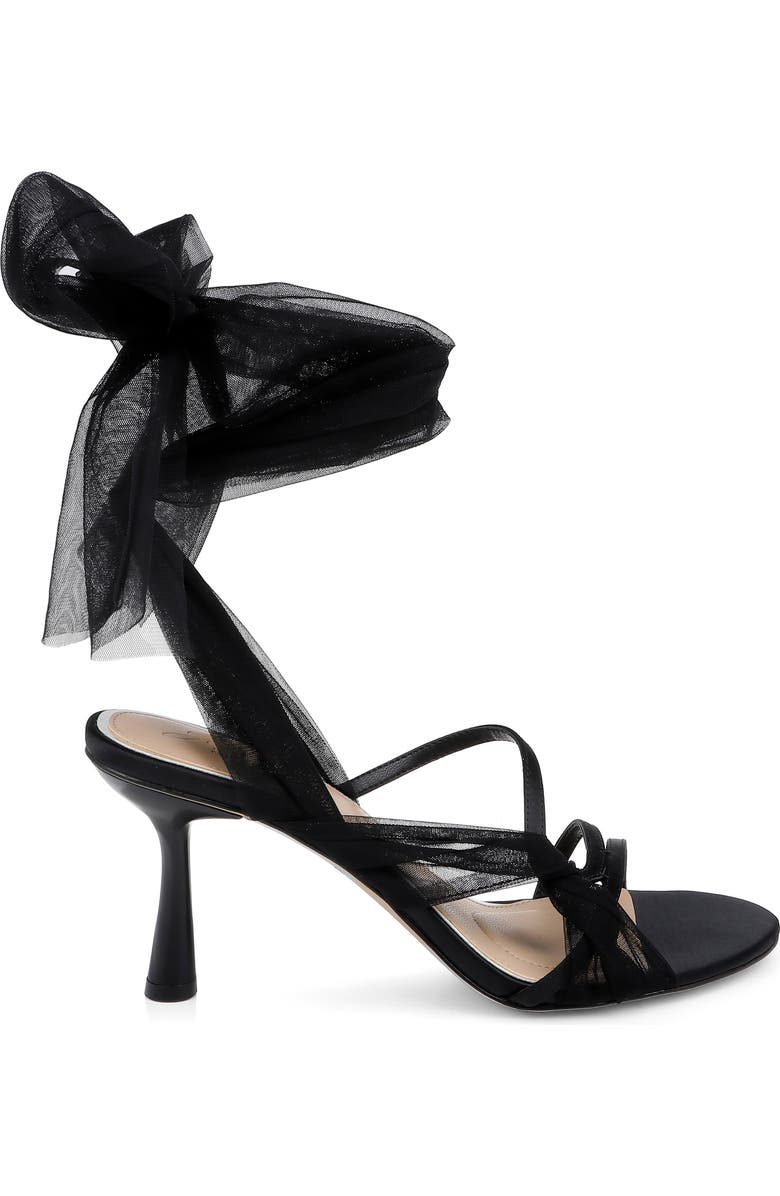 Jewel Badgley Mischka Norris Ankle Wrap Sandal, Alternate, color, Black/ Black