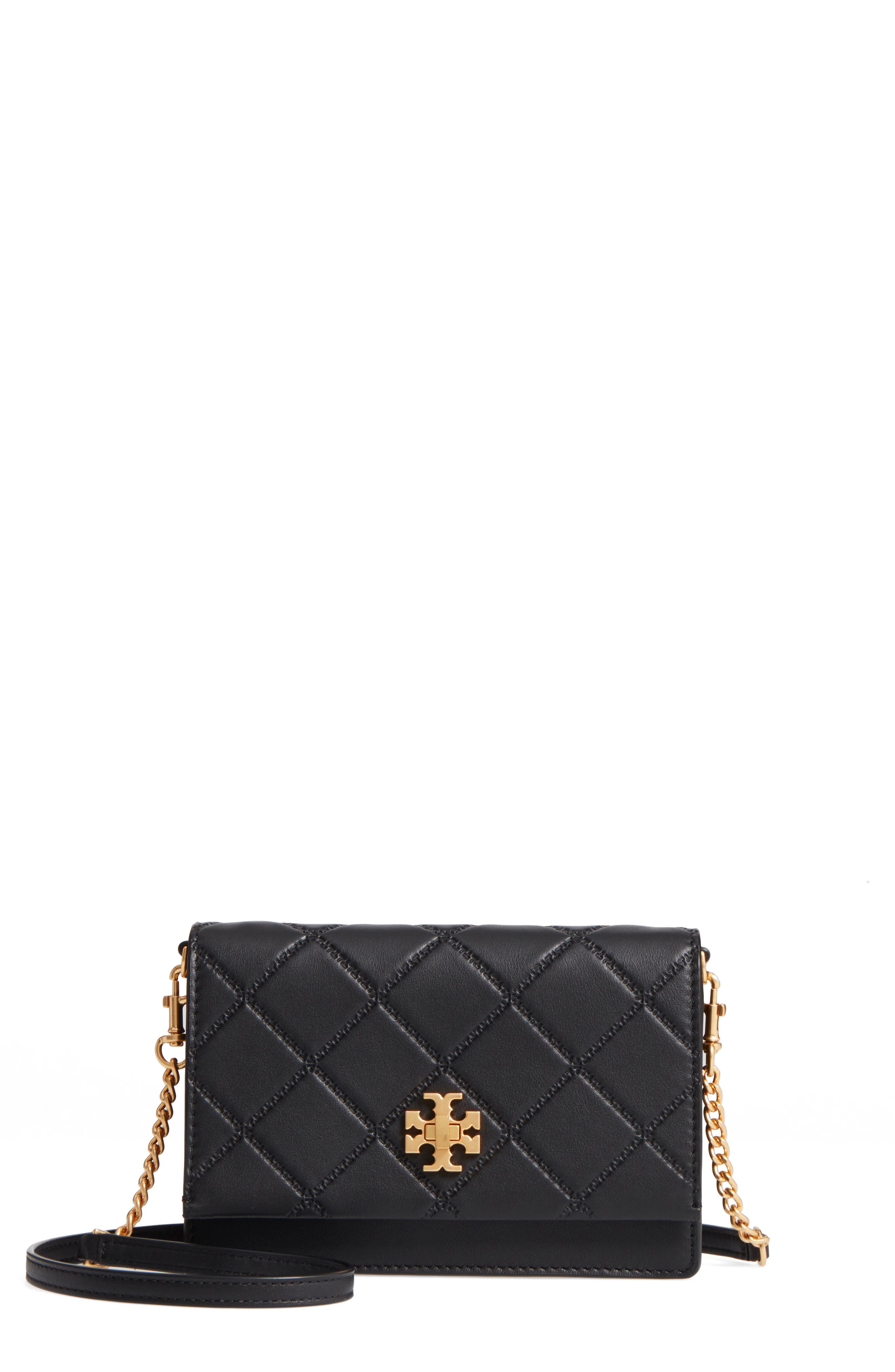 Tory Burch Mini Georgia Quilted Leather Shoulder Bag, Main, color, 