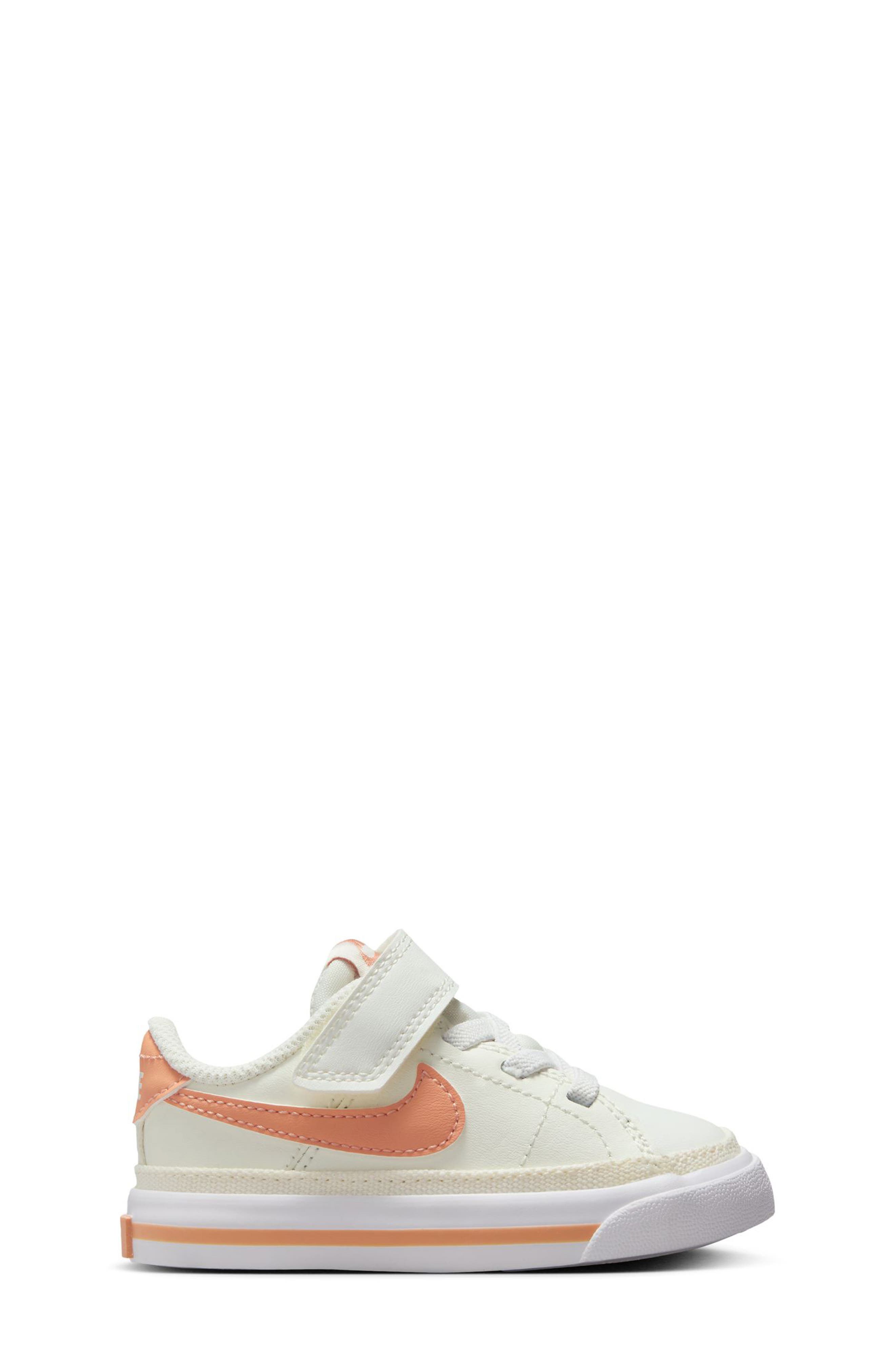 Nike Court Legacy Sneaker, Alternate, color, Sail/ Apricot/ White/ Guava