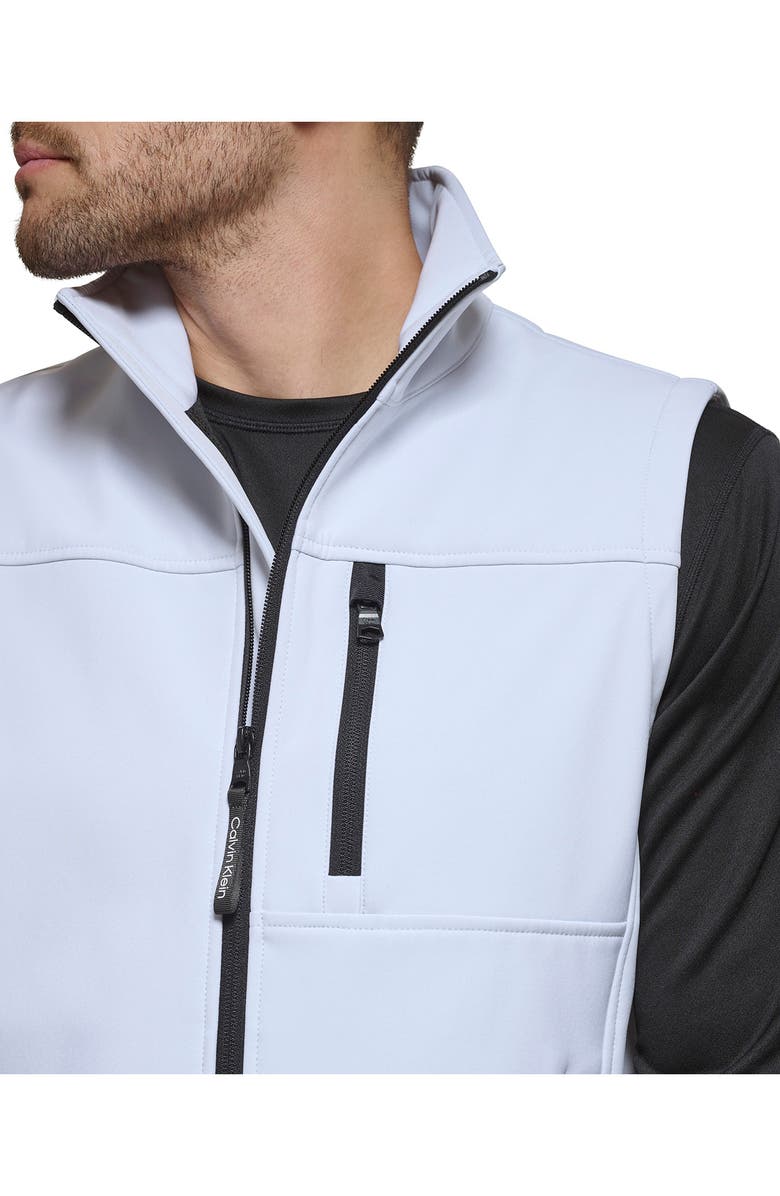 Calvin Klein Softshell Fleece Vest, Alternate, color, White