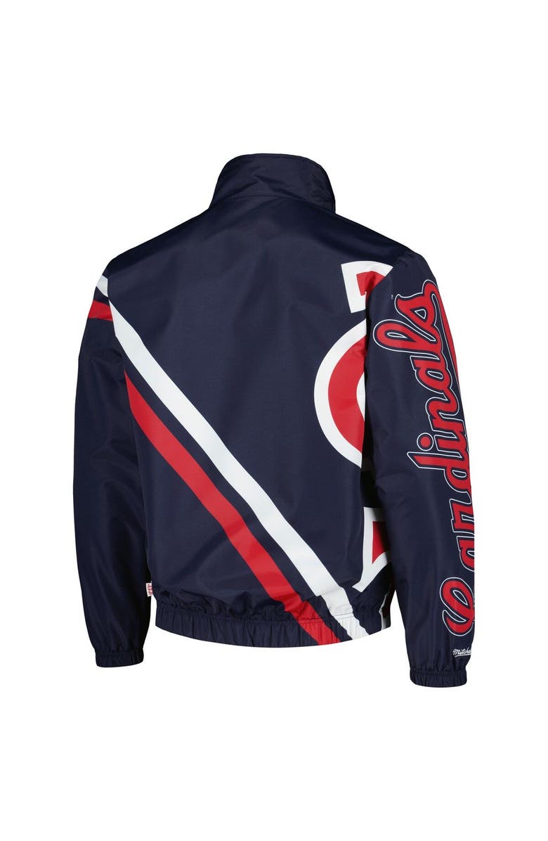 Mitchell & Ness Men's Mitchell & Ness Navy St. Louis Cardinals Exploded Logo Warm Up Full-Zip Jacket, Alternate, color, Navy