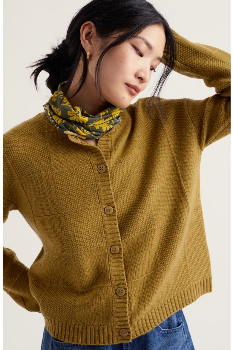 Coweth Wool Blend Cardigan, Alternate, color, GOLDEN PEAR