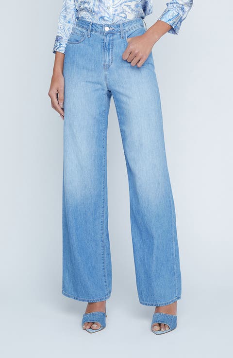 Alicent High Waist Wide Leg Jeans (Havana)