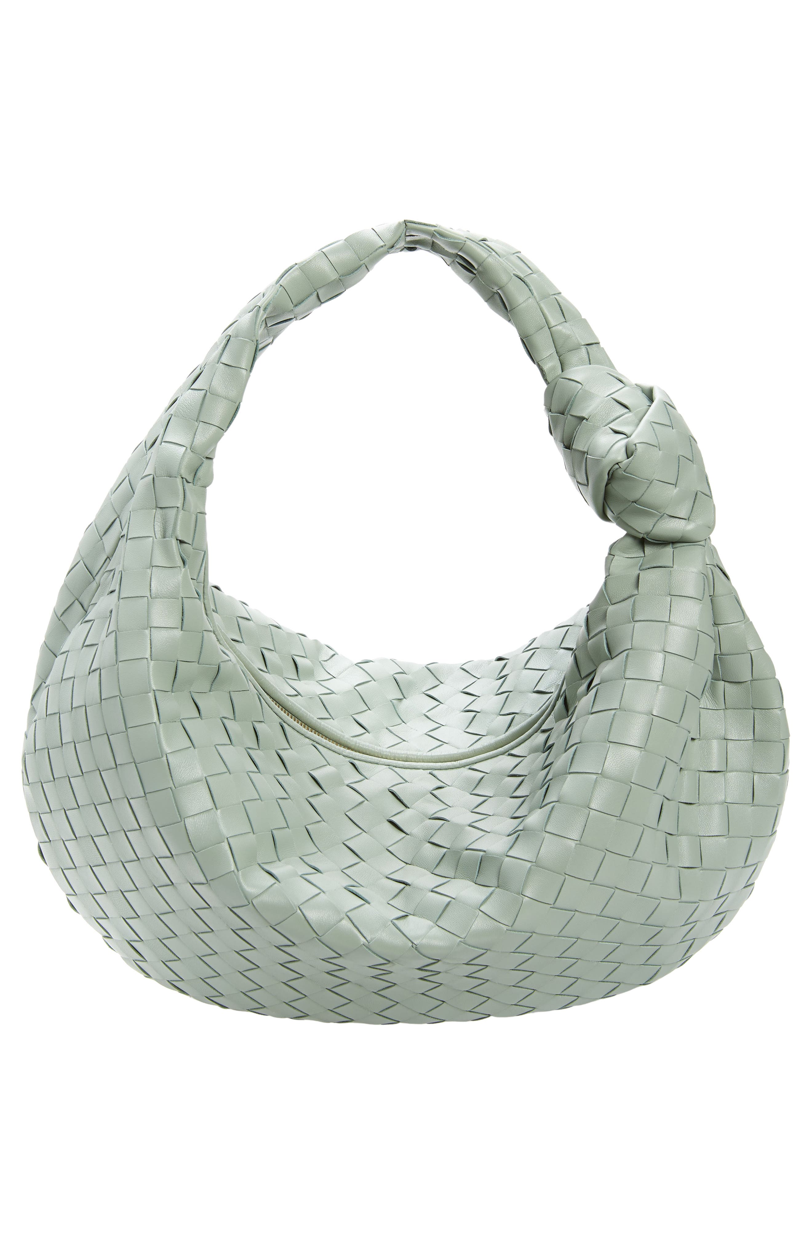 Jodie Leather Hobo Bag, Alternate, color, 3403 NEW SAUGE-GOLD